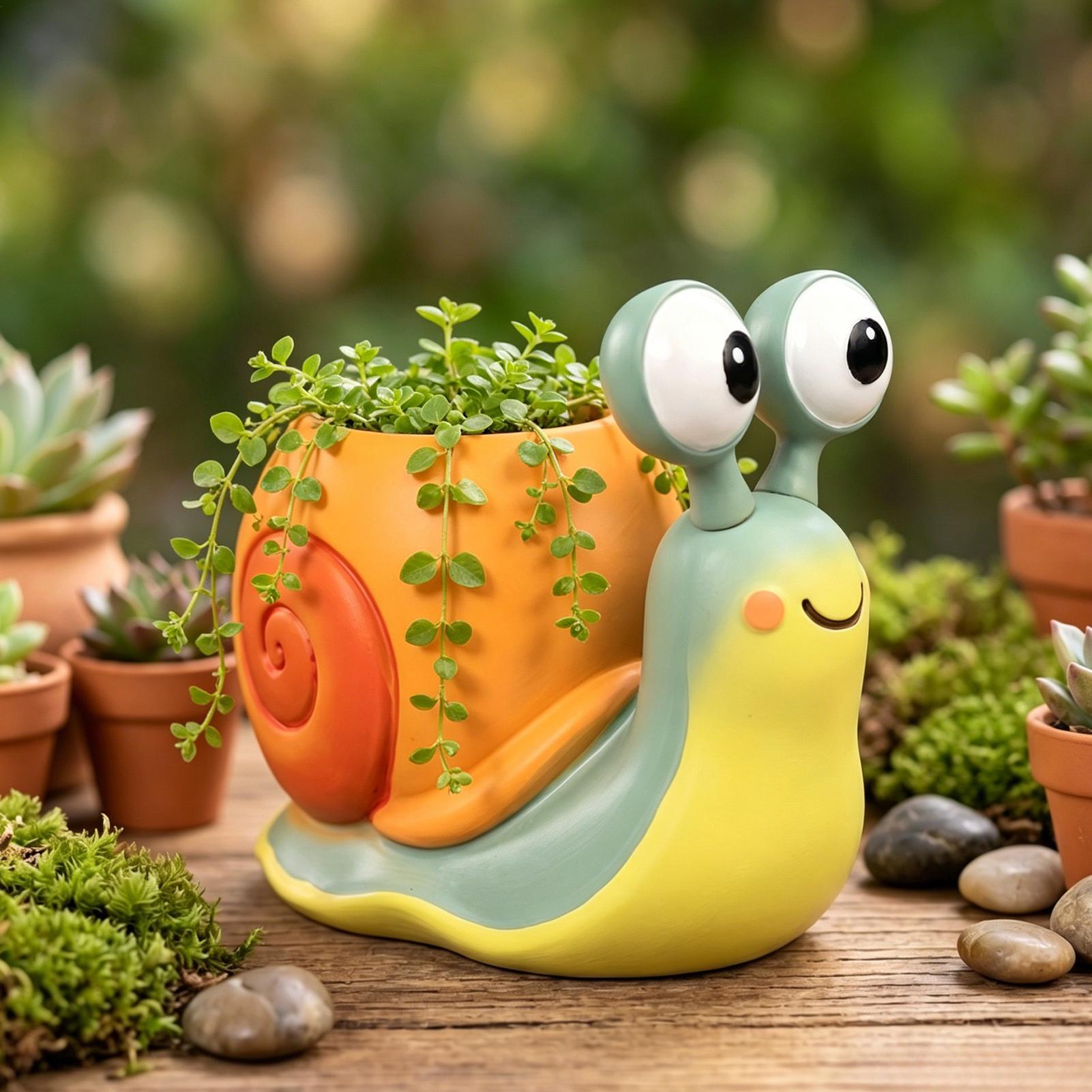 Snail Shape Flower Pot Snail f - Echeveria Succulent recension och pris