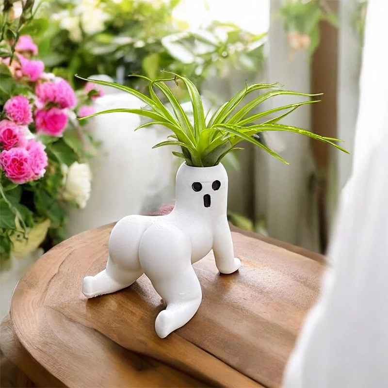 Funny Big Booty Ghost Planter  - Echeveria Succulent recension och pris