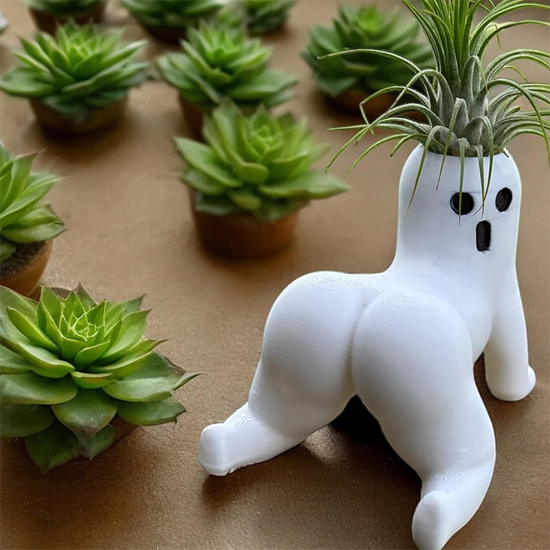 Funny Big Booty Ghost Planter  - Echeveria Succulent recension och pris