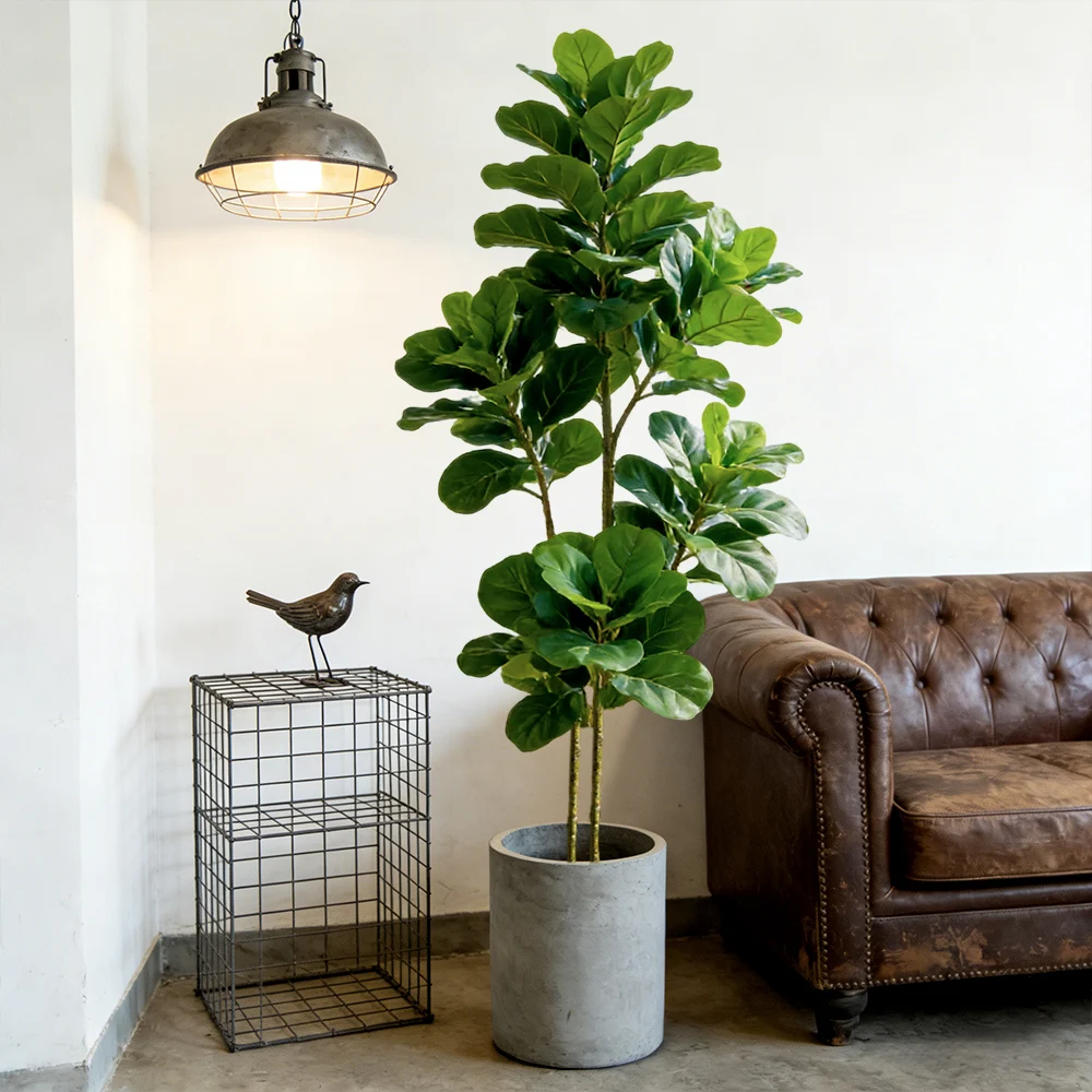 64/122cm Artificial Fiddle Fig - Ficus Lyrata Tree recension och pris