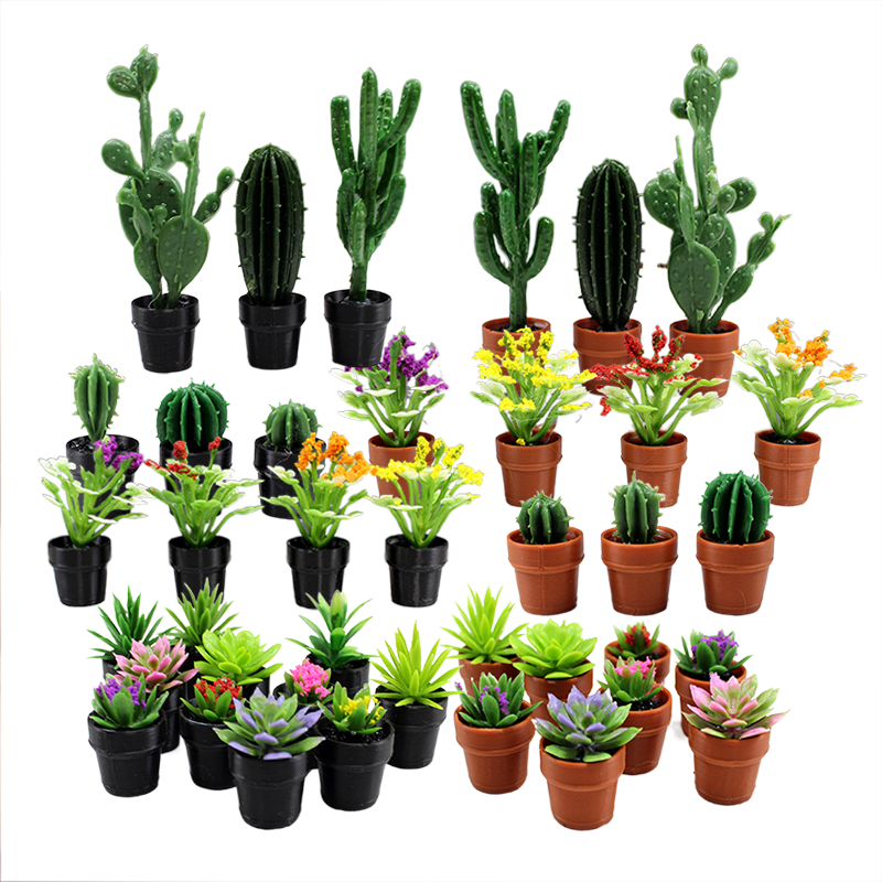 8Pcs Miniature Plastic Potted  - Echeveria Succulent recension och pris