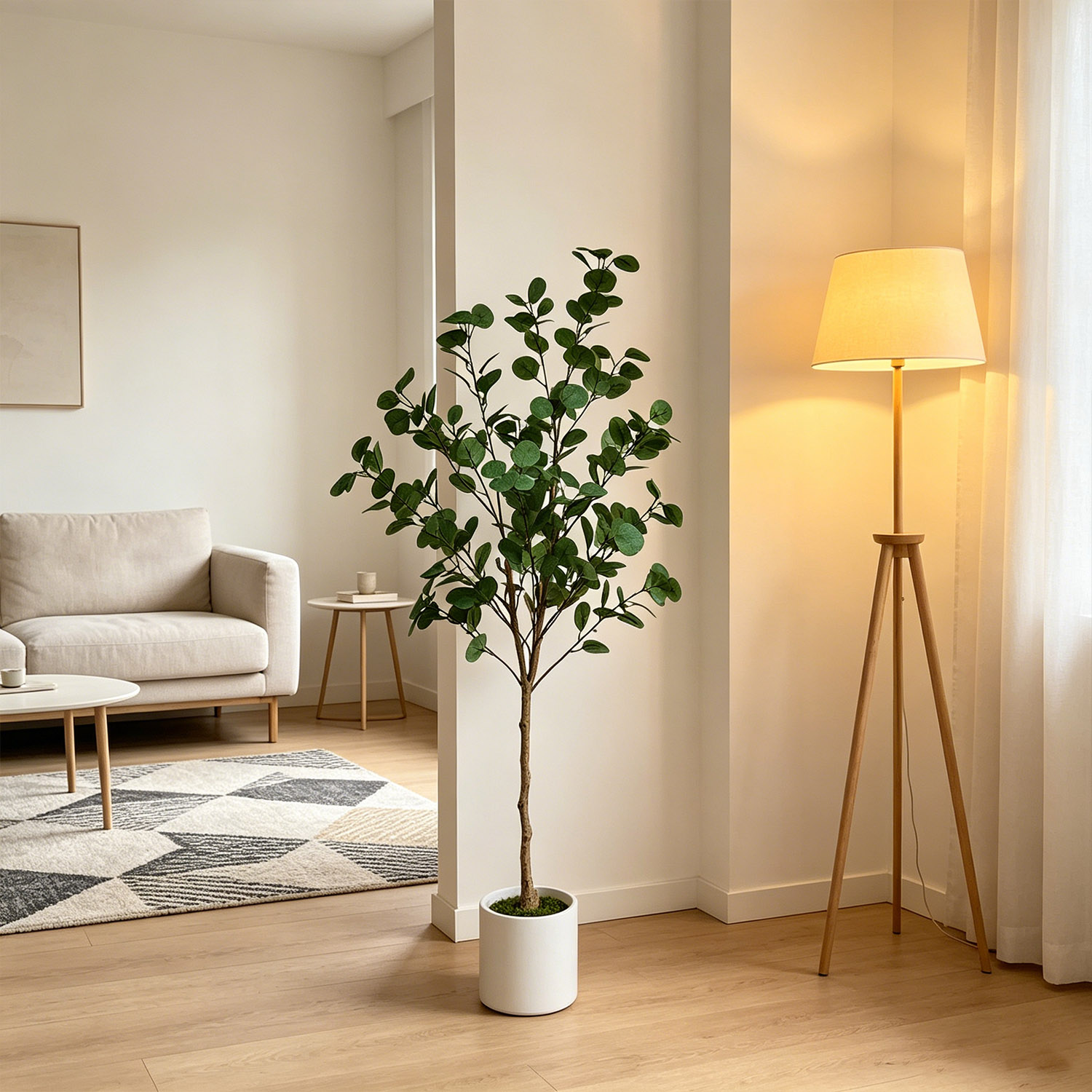120-155Cm/5.1Ft Artificial Euc - Ficus Lyrata Tree recension och pris