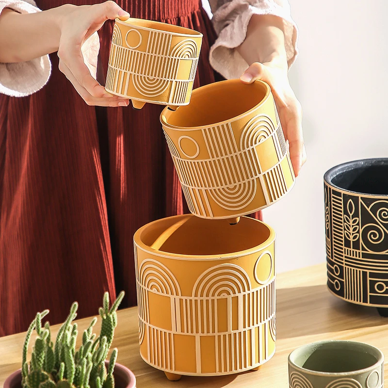 Simple Cylindrical Ceramic Flo - Echeveria Succulent recension och pris